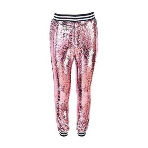 Lola + the Boys pink sequin joggers size 12